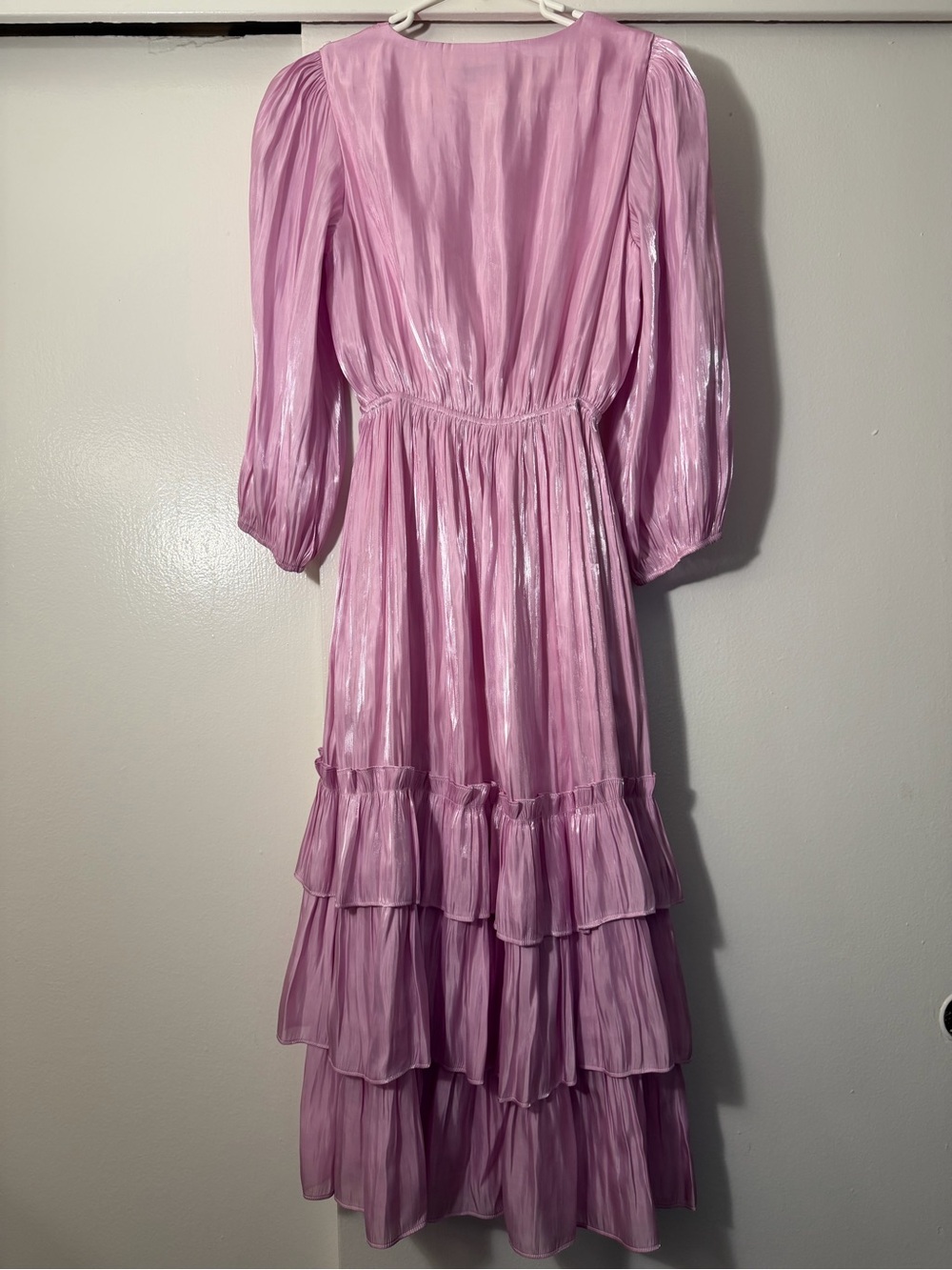 Polagram Lavender-Pink Tiered Long Sleeve Dress - Picture 5 of 5